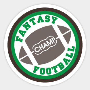 Fantasy Football Champ Circular Logo Sticker